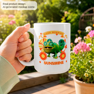 Lustiges Chamäleon Guten Morgen Sonnenschein Kaffeetasse