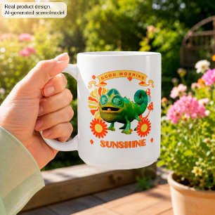 Lustiges Chamäleon Guten Morgen Sonnenschein Kaffeetasse