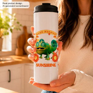 Lustiges Chamäleon Guten Morgen Sonnenschein Thermosbecher