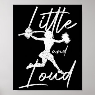 Lustiges Cheerleading-Mädchen Klein Und Laut Cheer Poster