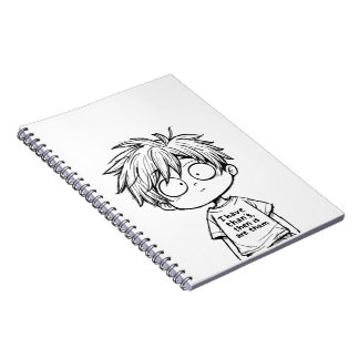 Lustiges Chibi-Anime-Jungen-Spiral-Foto-Notizbuch Notizblock
