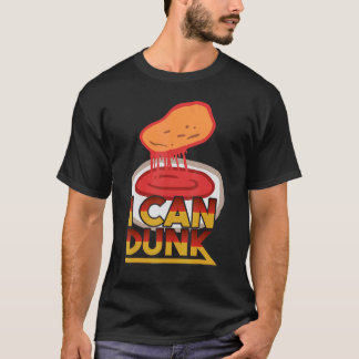 Lustiges Chicken Nugget, das ich für Basketball in T-Shirt