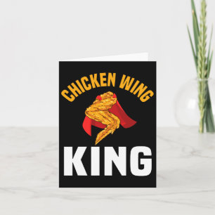 Lustiges Chicken Wing King Design Fast Food Männer Karte