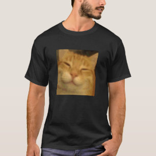 Lustiges Chill Orange Katzen Gesicht Unschärfe Fot T-Shirt