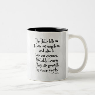 Lustiges christliches religiöses Zitat GK Zweifarbige Tasse