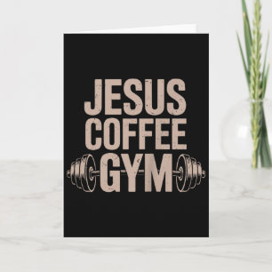 Lustiges Christliches Workout Jesus Kaffee Gym Han Karte