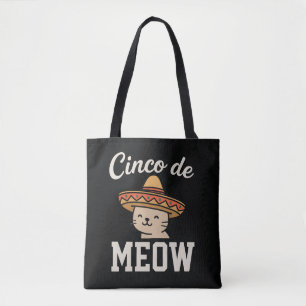 Lustiges Cinco de Meow Katzen-Festa-Design - Süße  Tasche
