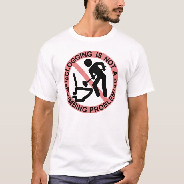 Lustiges Clogger Verstopfungs-Tanz-Strichmännchen T-Shirt (Vorderseite)
