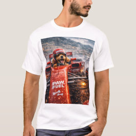 Lustiges Cockapoo-Hund-Geschenk-Rennwagen-Fahrer-T T-Shirt