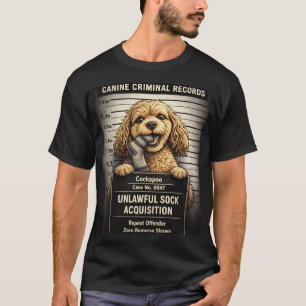 Lustiges Cockapoo-Mugshot-Shirt Geschenk T-Shirt