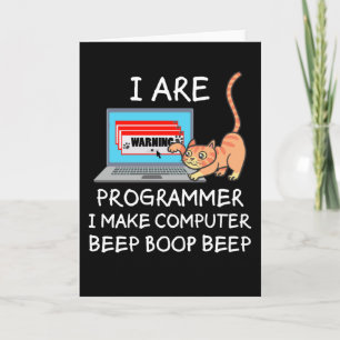 Lustiges Computer-Science-IT-Computer-Katzengesche Karte