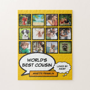 Lustiges Cooles Cousin-Foto-Collage Moderner Comic