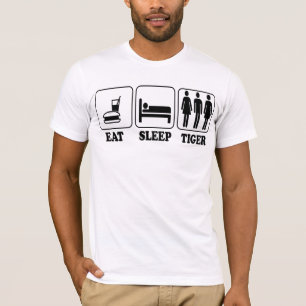 Lustiges cooles essen Schlaf-Tiger tun gerade ihre T-Shirt