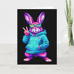 Lustiges Cooles Kaninchen Hip Hop Hase Ostern Männ Karte