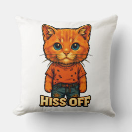 Lustiges Cooles Katze Zitat T-Shirt Kissen