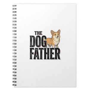 Lustiges Corgi Dogfather Vintage Gravur T-Shirt De Notizblock