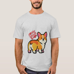 Lustiges Corgi-Stickerblatt - Ich liebe meine kurz T-Shirt