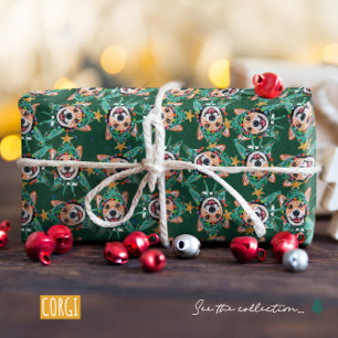 Lustiges Corgi-Weihnachtsmuster Geschenkpapier