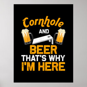 Lustiges Cornhole-Geschenk für Männer Cornhole-Spi Poster