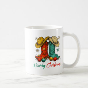 Lustiges Country Western Weihnachten Howdy Cowboy Kaffeetasse
