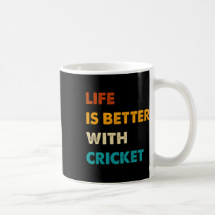 Lustiges Cricket-Leben ist besser mit Cricket  Kaffeetasse