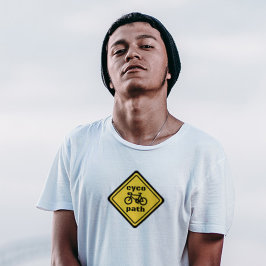 Lustiges Cycopath-Verkehrsschild-T-Shirt für Radfa T-Shirt