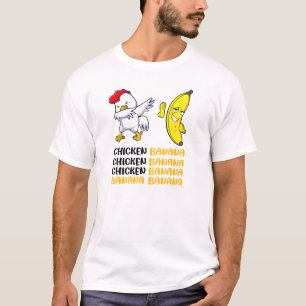 Lustiges Dabbing-Huhn und Bananen-Grafik T-Shirt
