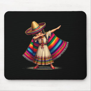 Lustiges Dabbing-Mexikaner-Poncho-Sombrero-Cinco-D Mousepad
