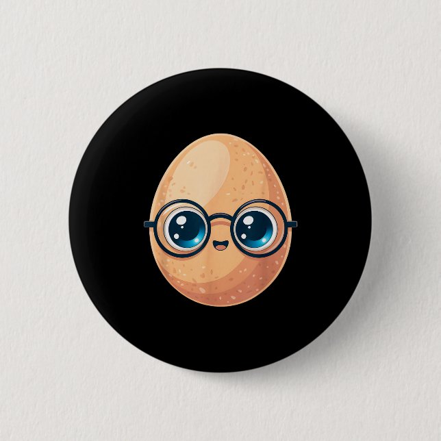 Lustiges Das gute Ei Lehrer Halloween-Kostüm Essen Button (Vorderseite)