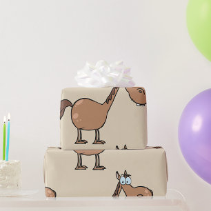 Lustiges Derpy-Pferd Alberner Brauner Hengst Geschenkpapier