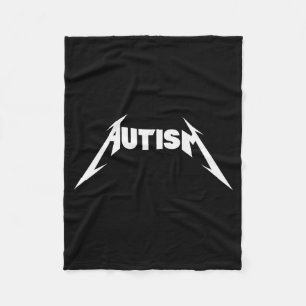 Lustiges Design Autismus Skelett Meme Metal Rock f Fleecedecke