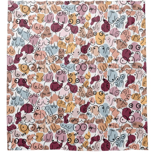 lustiges Design Duschvorhang (Vorderseite)