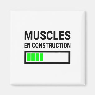 Lustiges Design für französischsprachige Bodybuild Magnet