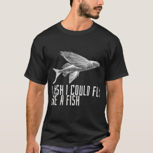 Lustiges Design mit fliegenden Fischen, ich wünsch T-Shirt