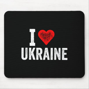 Lustiges Design Retro Ich liebe die Ukraine mit ei Mousepad