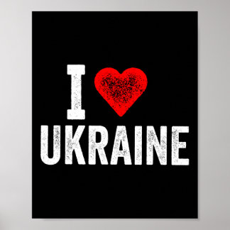 Lustiges Design Retro Ich Liebe Die Ukraine Mit Ei Poster