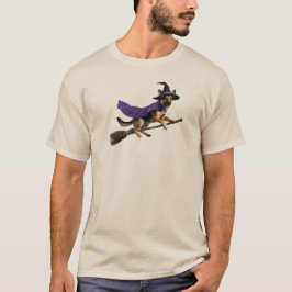 Lustiges Deutscher-Schäferhund-Hexen-T-Shirt T-Shirt