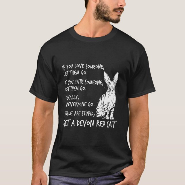 Lustiges Devon-Rex-Pixie-Katzendesign für Katzenli T-Shirt (Vorderseite)