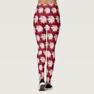 Lustiges die 3 Cartoon-Illustrations-Schwein Leggings