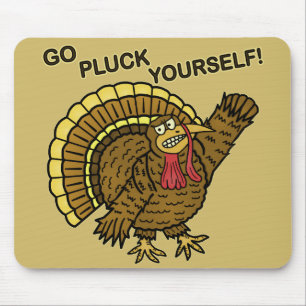 Lustiges die Erntedank-Türkei-Wortspiel Mousepad