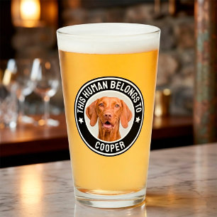 Lustiges "Dieser Mensch gehört zu" Haustier-Hunde- Glas