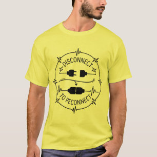 Lustiges Digital Detox Disconnect um Wiederzuverbi T-Shirt