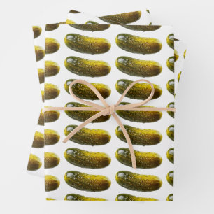 Lustiges Dillgurkenmuster – Eigenwilliges Design f Geschenkpapier Set
