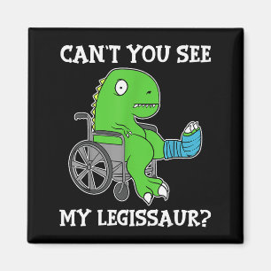 Lustiges Dino-Erholungsgeschenk für gebrochenes Be Magnet