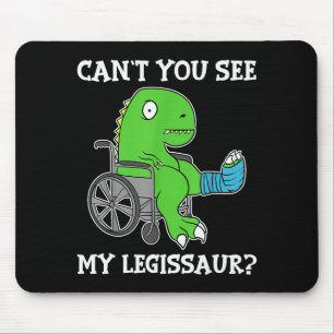 Lustiges Dino-Erholungsgeschenk für gebrochenes Be Mousepad