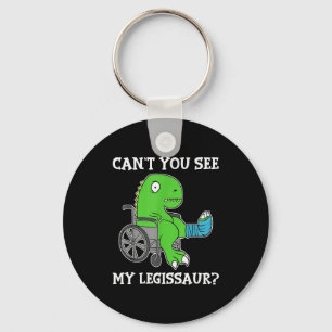 Lustiges Dino-Erholungsgeschenk für gebrochenes Be Schlüsselanhänger
