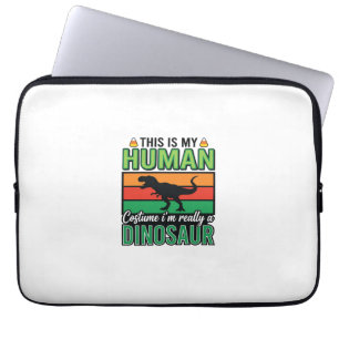 Lustiges Dinosaurier-Mensch-Kostüm Halloween Laptopschutzhülle