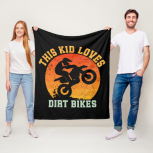 Lustiges Dirtbike für Kinder Fleecedecke
