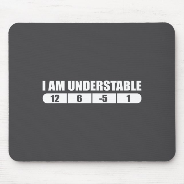 Lustiges Disc-Golf-Zitat-Design, ich bin unterstab Mousepad (Vorne)