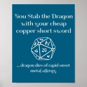 Lustiges Dnd-Geschenk für Rollenspiele Rpg Poster